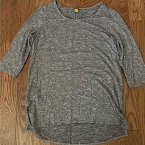 Eddie Bauer grey fine knit tunic size large